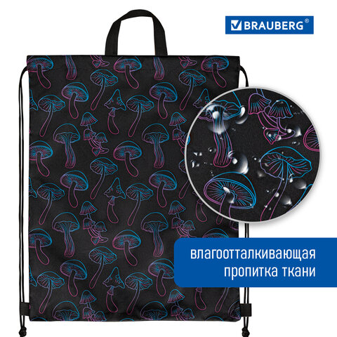 Мешок для обуви BRAUBERG большой удобный с ручкой, 51х41 см, Goblincore, 272401