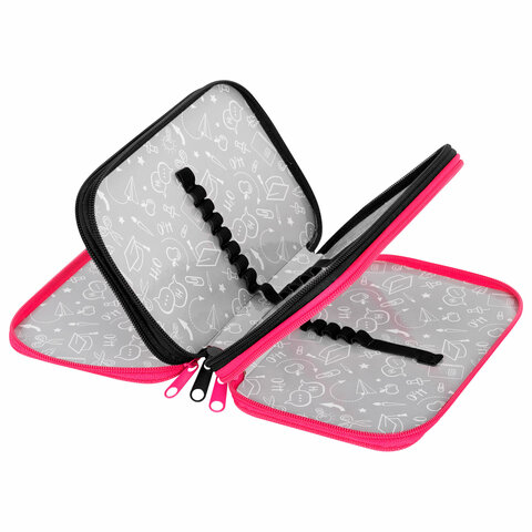 Пенал ПИФАГОР, 3 отделения, ламинированный картон, 19х11 см, "Bears", 273487