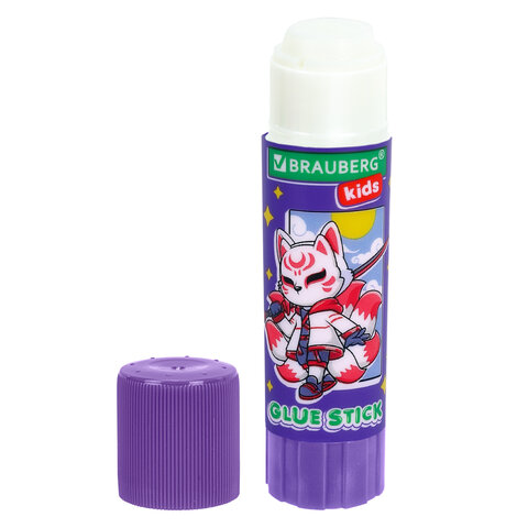 Клей-карандаш "Anime" 9 г, ВЫГОДНАЯ УПАКОВКА, BRAUBERG KIDS, 3 штуки на блистере, 272471