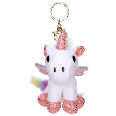 Игрушка-брелок мягкая "Единорог с крыльями", 13 см, цвет белый, WOOZOO (ВУЗУ), 666793