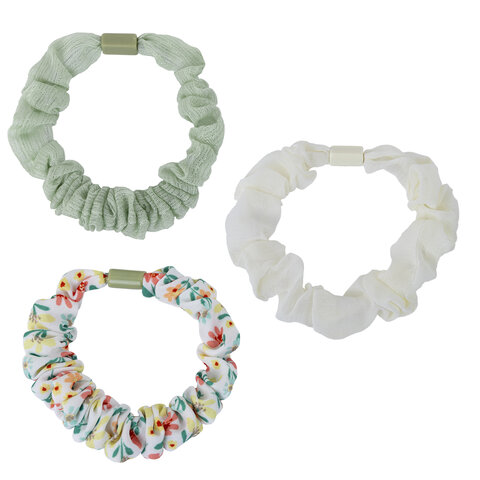 Резинки для волос НАБОР 3 шт., 3х19 см, скранч, ассорти, MONTE VITA (МОНТЕ ВИТА), 457074