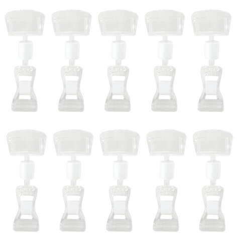 Держатели-прищепки для ценников универсальные МАЛЫЕ, КОМПЛЕКТ 10 штук, BRAUBERG, 290525