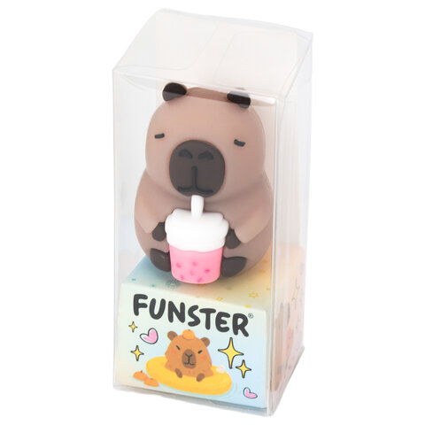 Точилка фигурная FUNSTER (ФАНСТЕР) "Капибара", 1 отверстие, ассорти, в дисплее, 274059