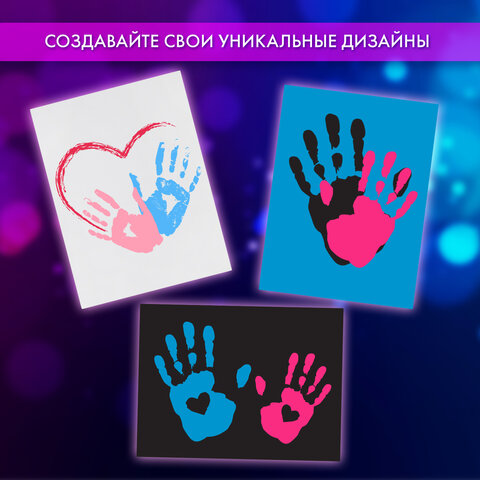 Набор отпечатки рук: холст 18х24 см, акрил 3 цвета, кисть + сертификат В ПОДАРОК! BRAUBERG HOBBY, 192530