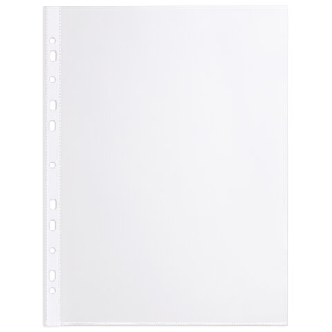 Папки-файлы перфорированные А4+ BRAUBERG, КОМПЛЕКТ 50 шт., гладкие, ПЛОТНЫЕ, 60 мкм, 223084