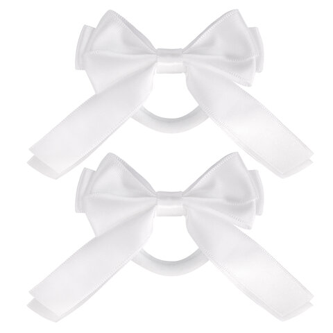 Банты для волос НАБОР 2 шт., 7х11 см, 6,5х10 см, 7х9 см, белый, АССОРТИ, MONTE VITA (МОНТЕ ВИТА), 457118