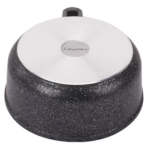 Ковш 1,6 л с крышкой и ручкой, пятислойное антипригарное покрытие, ГАРДАРИКА "Орион", 1616-04-10, 1616-18-10