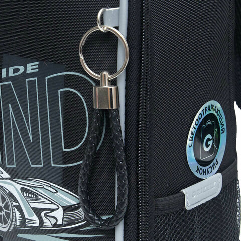 Ранец GRIZZLY анатомическая спинка, облегченный, 1 отделение, для мальчиков, "LEGEND", 37х26х16 см, RAw-497-6/1