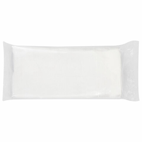 Паста (масса) для лепки BRAUBERG, самозатвердевающая, 500 г, натуральный белый, ВЫСШЕЕ КАЧЕСТВО, 224443