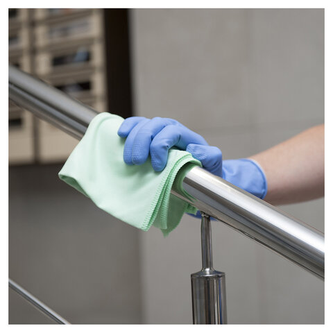 Перчатки латексные КЩС, сверхпрочные, плотные, хлопковое напыление, размер 9,5-10, XL (очень большой), синие, HQ Profiline, 74736