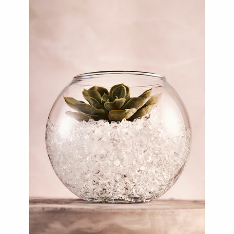 Ваза для мелких предметов, круглая, высота 102 мм, стекло, PASABAHCE "ФЛОРА", фирменная подарочная упаковка, 43417