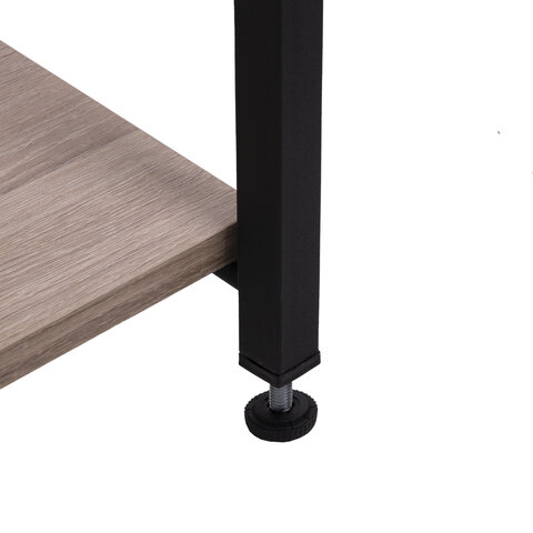 Стеллаж BRABIX "Smart SH-007", 605х295х1193 мм, ЛОФТ, трапеция, складной, металл/ЛДСП дуб, каркас черный, 641872