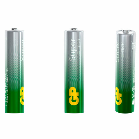 Батарейки КОМПЛЕКТ 20 шт., GP Super G-Tech, AAA (LR03, 24А), алкалиновые, мизинчиковые, 24A-2CRVS20, GP 24A-2CRVS20