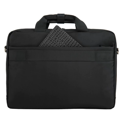 Сумка портфель BRAUBERG EXPERT с отделением для ноутбука 15,6", 2 отделения, черная, 30х40х10 см, 270824