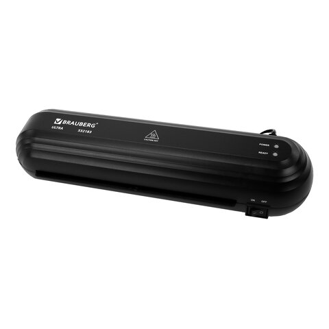 Ламинатор BRAUBERG ULTRA PM235B, ЧЕРНЫЙ, формат A4, толщина пленки 60-150 мкм, скорость 30 см/мин, 532183