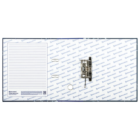 Папка-регистратор ШИРОКИЙ КОРЕШОК 90 мм, с мраморным покрытием, синяя, BRAUBERG, 271834