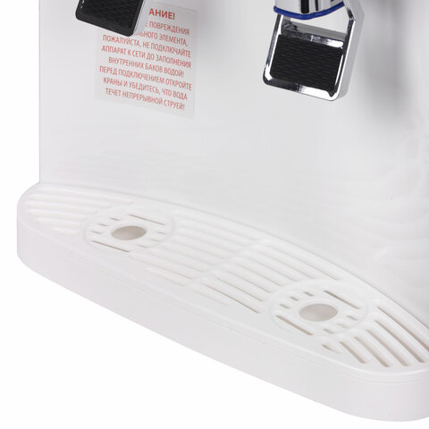 Кулер для воды SONNEN TSE-02W, настольный, НАГРЕВ/ОХЛАЖДЕНИЕ ЭЛЕКТРОННОЕ, 2 крана, белый, 456173