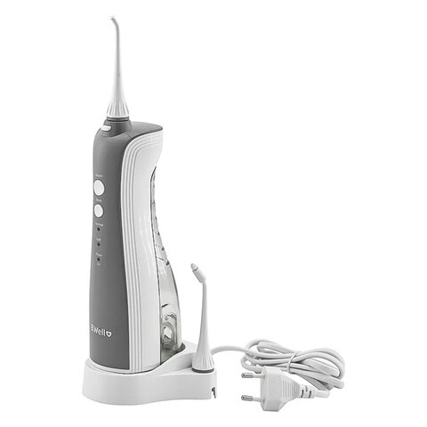 Ирригатор для полости рта (НДС 10%) B.WELL TH-912, портативный, емкость резервуара 0,15 л, 5 насадок, бело-серый