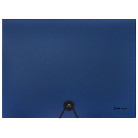 Папка-короб на резинках СИНЯЯ, А4, BRAUBERG, 40 мм, 0,8 мм, 273081