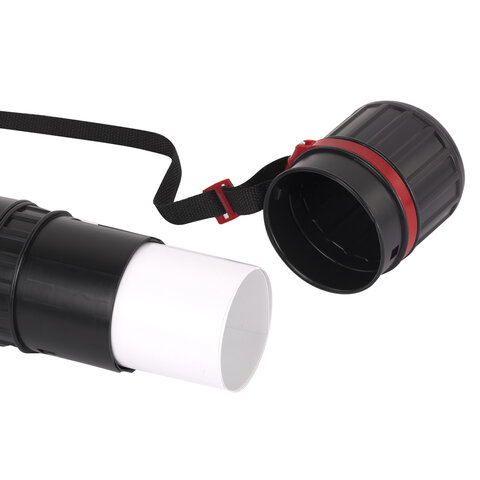 Тубус для чертежей телескопический, диаметр 9 см, 70-110 см, А0, черный, на ремне, ПТ11