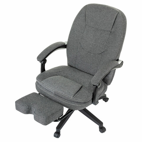 Кресло офисное CH-868MSG-BF, синхромеханизм, вибромодуль, подставка для ног, ткань, серое, 1998751