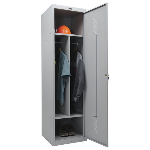 Шкаф металлический для одежды BRABIX "LK 11-50", УСИЛЕННЫЙ, 2 отделения, 1830х500х500 мм, 22 кг, 291132, S230BR404102