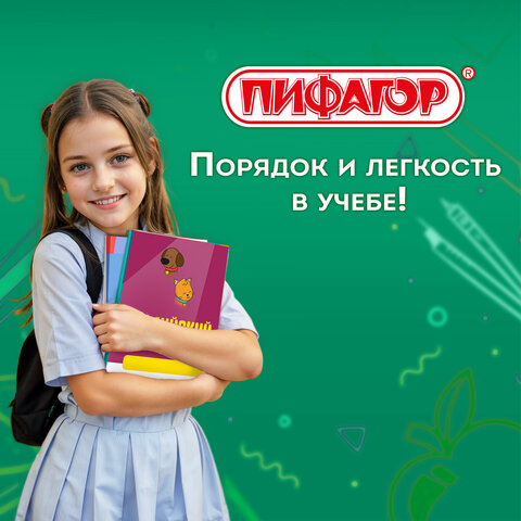 Обложки ПП для тетрадей и дневников, КОМПЛЕКТ 5 шт., КЛЕЙКИЙ КРАЙ, 70 мкм, 215х360 мм, универсальные, прозрачные, ПИФАГОР, 227409