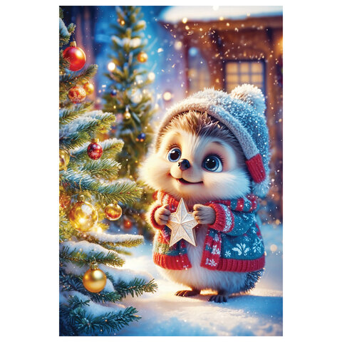 Пазл картонный НОВОГОДНИЙ 260 элементов АССОРТИ, 220х330 мм, HATBER