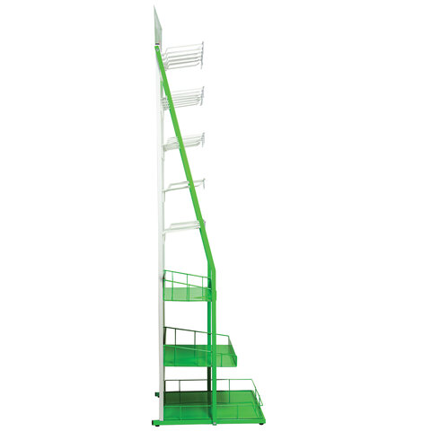 Стойка для размещения товара напольная BRAUBERG KIDS, 205x60x50 см, 25 крючков, 3 полки, 506321