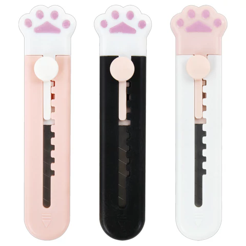 Нож канцелярский "Лапки", Cat Paw, 9 мм, автофиксатор, BRAUBERG HOBBY, в дисплее, 238346