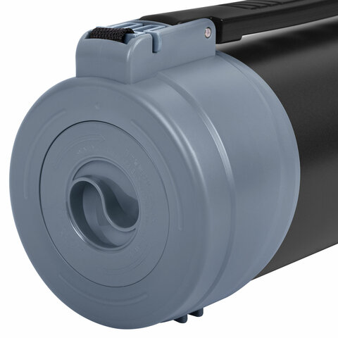 Термос классический, нержавеющая сталь 2 л, черно-серый, 2 кружки, ручка + ремешок, TAIGARU (ТАЙГАРУ), 608818