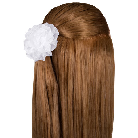 Бант для волос 8х10 см, 10х12 см, 8 см на резинке, белый, АССОРТИ, MONTE VITA (МОНТЕ ВИТА), 457117