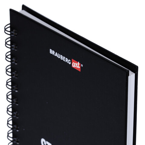 Скетчбук для графики и маркеров, "БРИСТОЛЬ" 200 г/м2, 148х210 мм, 30 листов, ГРЕБЕНЬ, BRAUBERG ART PREMIERE, 115108