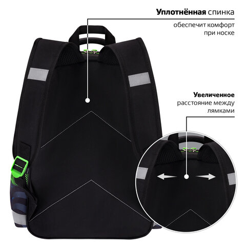 Рюкзак ПИФАГОР SCHOOL, 1 отделение, 3 кармана, "Outer space", 38x28х14 см, 273173