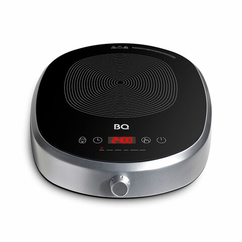 Настольная индукционная плита BQ (БИ-КЬЮ) HP121SS, 2400 Вт, 6 программ, электронное управление, серая, 86189881