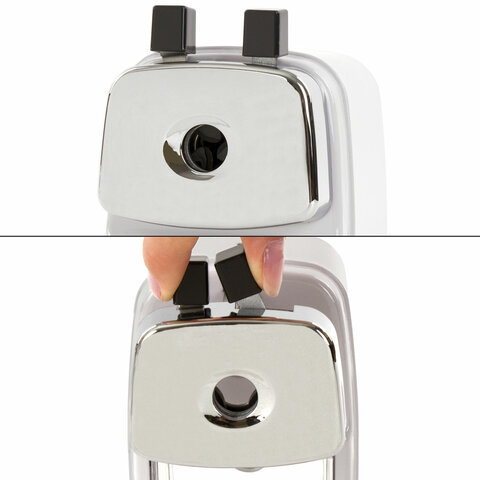 Точилка механическая BRAUBERG "METALLIC-X", для ч/гр и цветных карандашей (в том числе утолщенных), крепление, металлический корпус, 228481