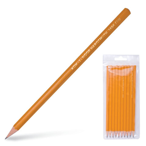 Карандаши чернографитные НАБОР 12 шт. 2B-2H KOH-I-NOOR "1696", 1696/12, 1696012043TE