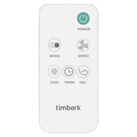 Охладитель воздуха колонный TIMBERK T-SAC02RC, 4 в 1, 3 режима, 50 Вт, бак 3 л, пульт ДУ, дисплей, белый