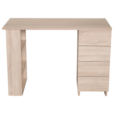 Стол письменный/компьютерный BRABIX "Scandi CD-016", 1100х500х750 мм, 4 ящика, дуб сонома, 641892, ЦБ013707-2