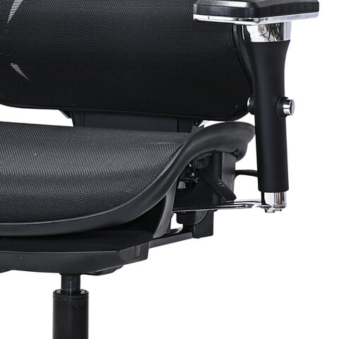 Кресло ATRONE (АТРОН) "Optimus ER-707", адаптивный механизм со слайдером, сетка, черный/серый, 532967