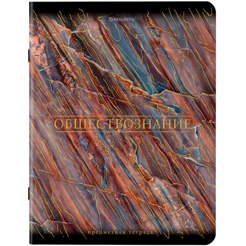 Тетради предметные, КОМПЛЕКТ 12 ПРЕДМЕТОВ, 48 л., SoftTouch, фольга, BRAUBERG, "MARBLE", 404326