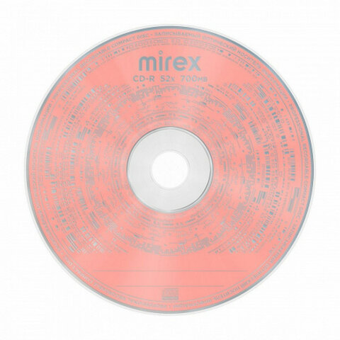 Диски CD-R MIREX Random Color, 700 Мб, 48x, Cake Box (упаковка на шпиле), КОМПЛЕКТ 50 шт., цветные, UL120009A8B