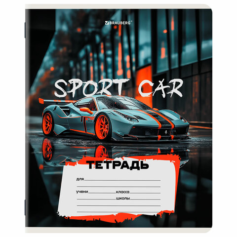 Тетрадь 12 л. BRAUBERG клетка, обложка картон, МИКС-3, 107270
