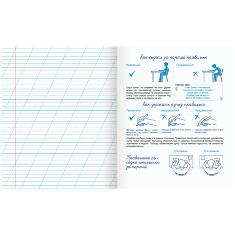 Тетрадь ПРОПИСЬ № 3 12 л. косая линия с ДОПОЛНИТЕЛЬНОЙ ГОРИЗОНТАЛЬНОЙ, со справочным материалом, ЮНЛАНДИЯ, 404853