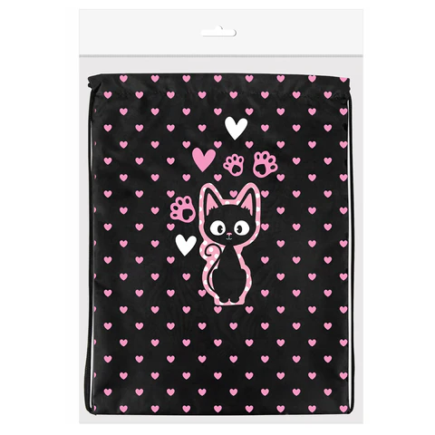 Мешок для обуви BRAUBERG KIDS, с петлей, 42х34 см, "Amazed cat", 271629