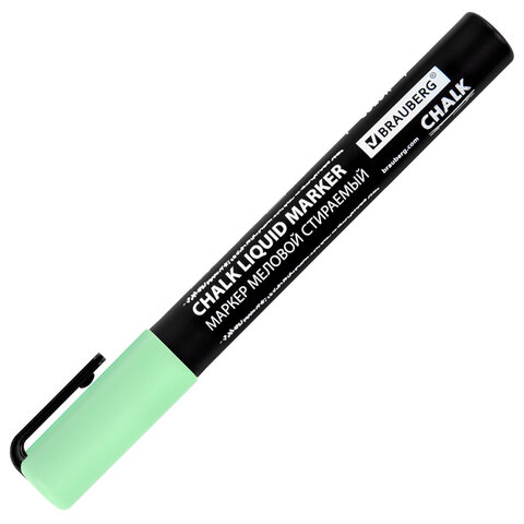 Маркеры меловые CHALK LIQUID MARKER, ПАСТЕЛЬ, НАБОР 8 ЦВЕТОВ, 3 мм, стираемые, BRAUBERG "CHALK", 152598