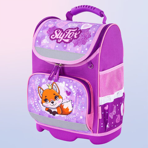 Ранец ЮНЛАНДИЯ WISE для начальной школы, "Sly fox", 37x29х15 см, 270585