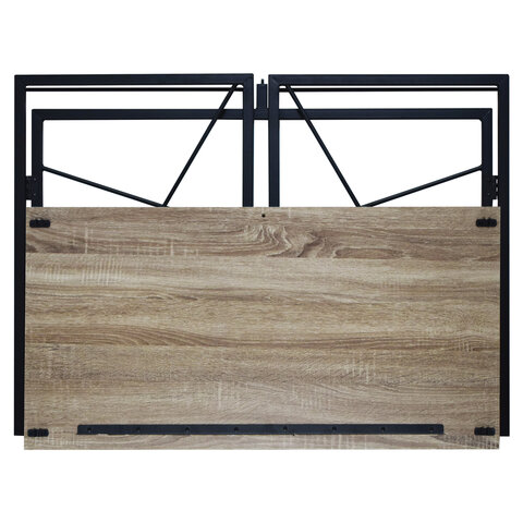 Стол на металлокаркасе BRABIX "LOFT CD-002", 1000х500х750 мм, складной, цвет дуб антик, 641213
