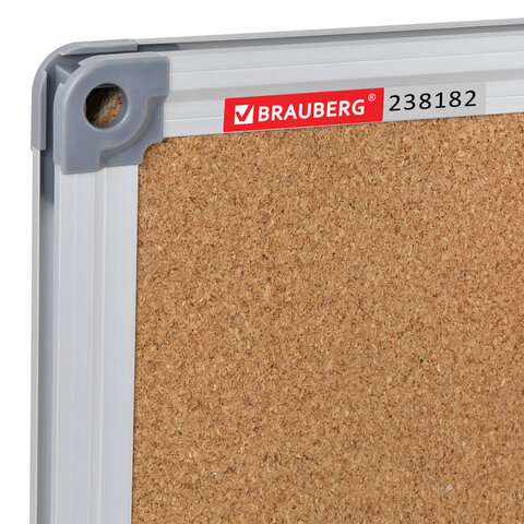 Доска комбинированная: магнитно-маркерная, пробковая для объявлений 45х60 см, BRAUBERG Extra, 238182