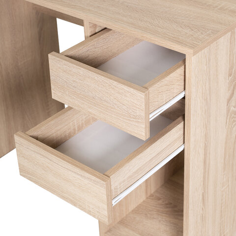 Стол письменный/компьютерный BRABIX "Scandi CD-017", 900х450х750 мм, 2 ящика, дуб сонома, 641895, ЦБ013706-2
